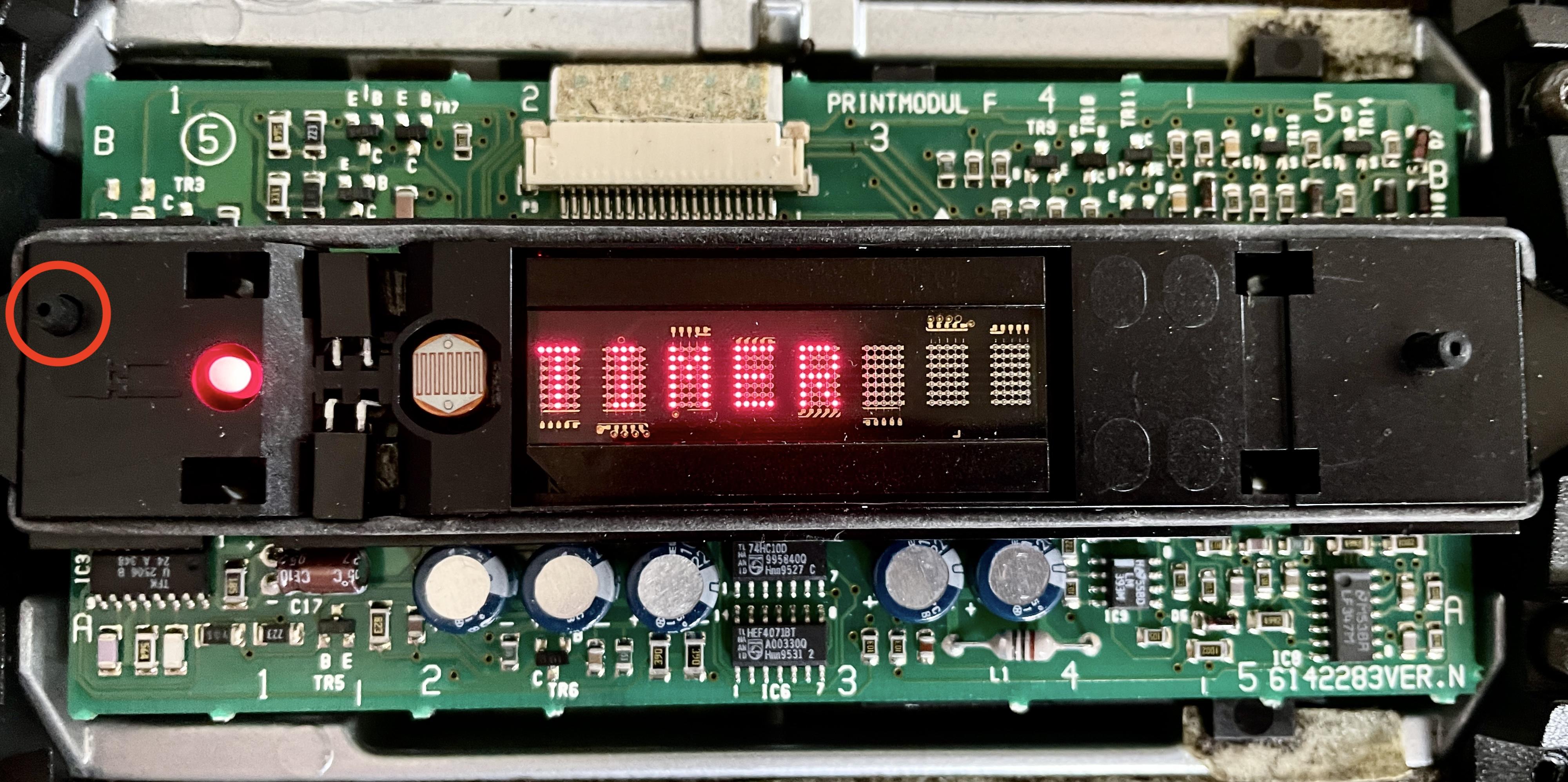 (3) Display after pressing Left button